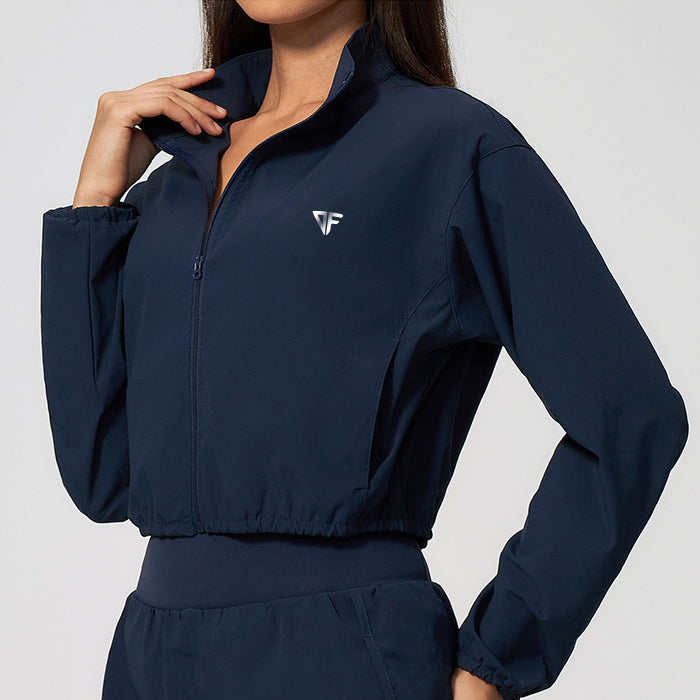 DFER Cropped Zip-Up Jacket.