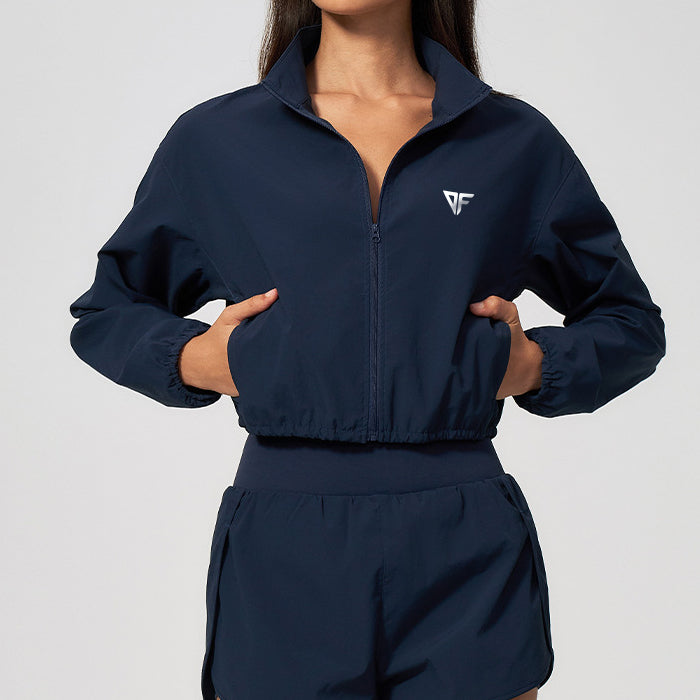 DFER Cropped Zip-Up Jacket.