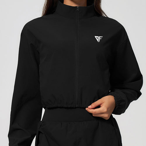 DFER Cropped Zip-Up Jacket.