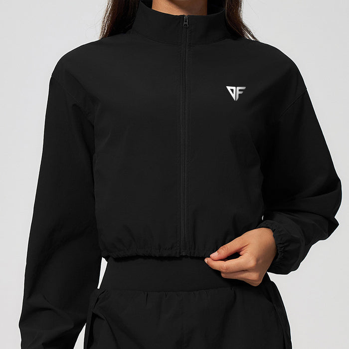 DFER Cropped Zip-Up Jacket.