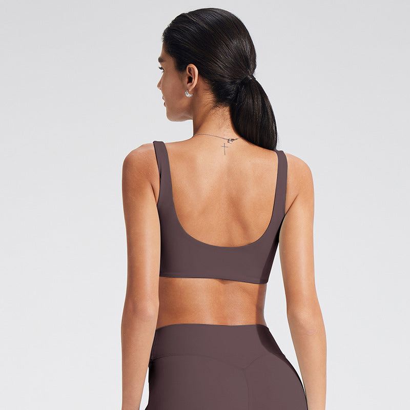 Seamless V-Neck Sports Bra