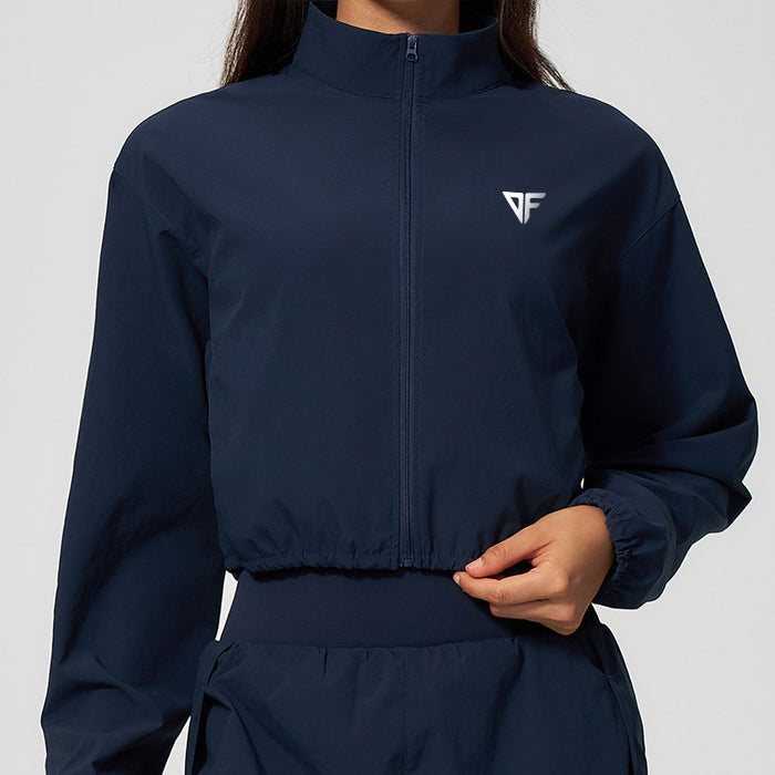 DFER Cropped Zip-Up Jacket.