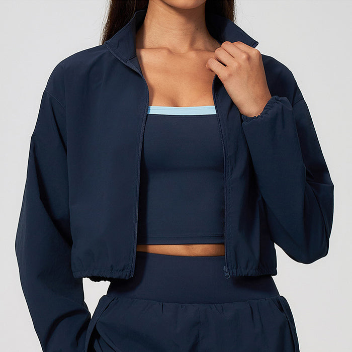 DFER Cropped Zip-Up Jacket.