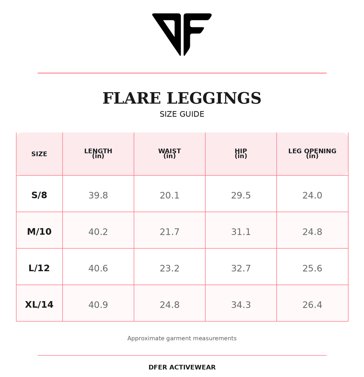 DFER Elévate flare Leggings