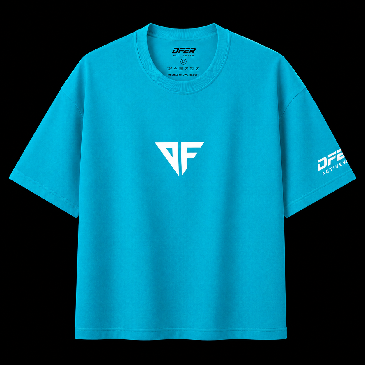 DFER Premium Oversized T-Shirt -Turquoise Blue